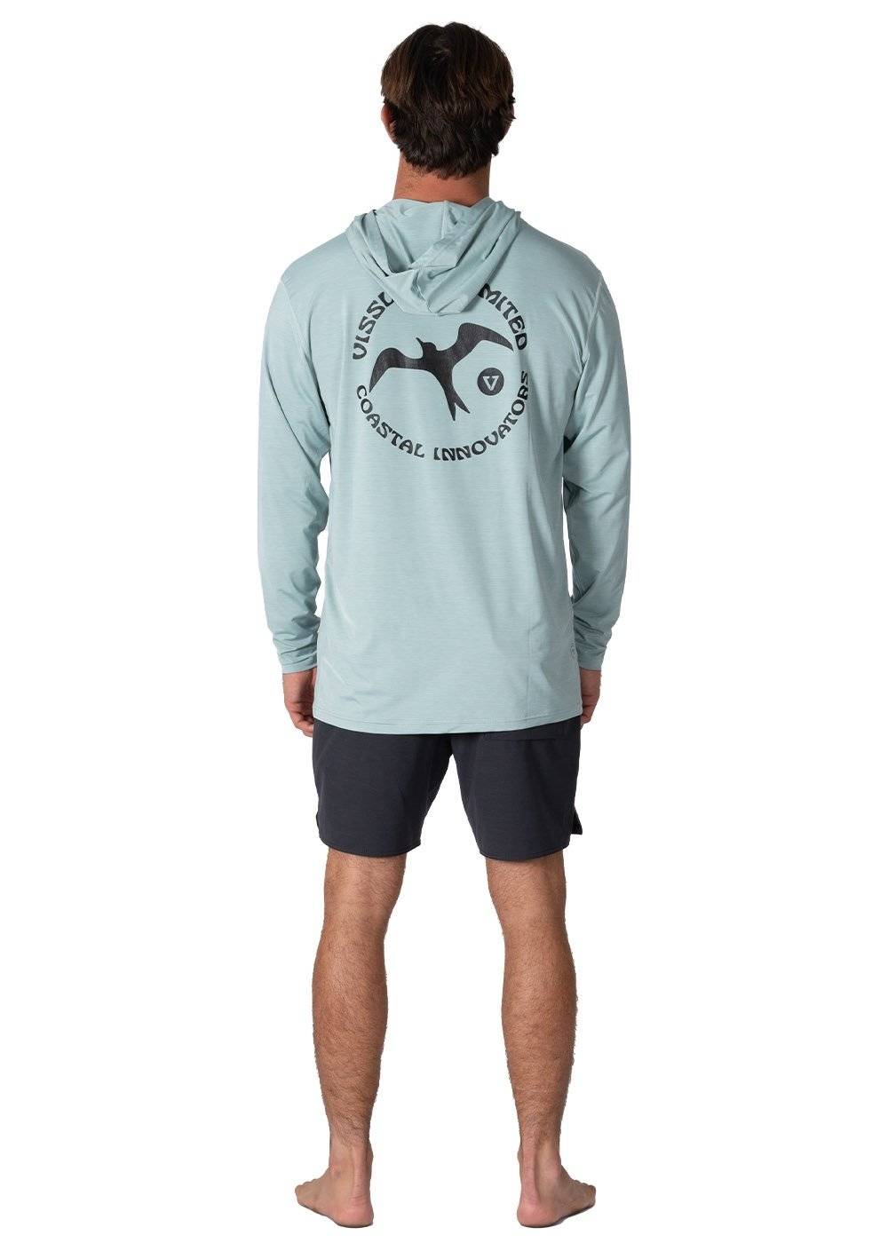Vissla Men's Twisted Eco Hooded Long Sleeve Lycra, Recycled Poly