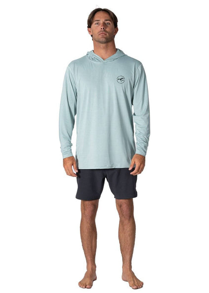Vissla Men's Twisted Eco Hooded Long Sleeve Lycra, Recycled Poly