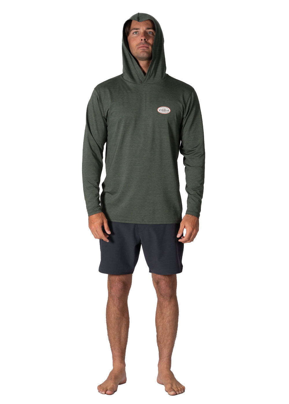 Vissla Men's Twisted Eco Hooded Long Sleeve Lycra, Recycled Poly