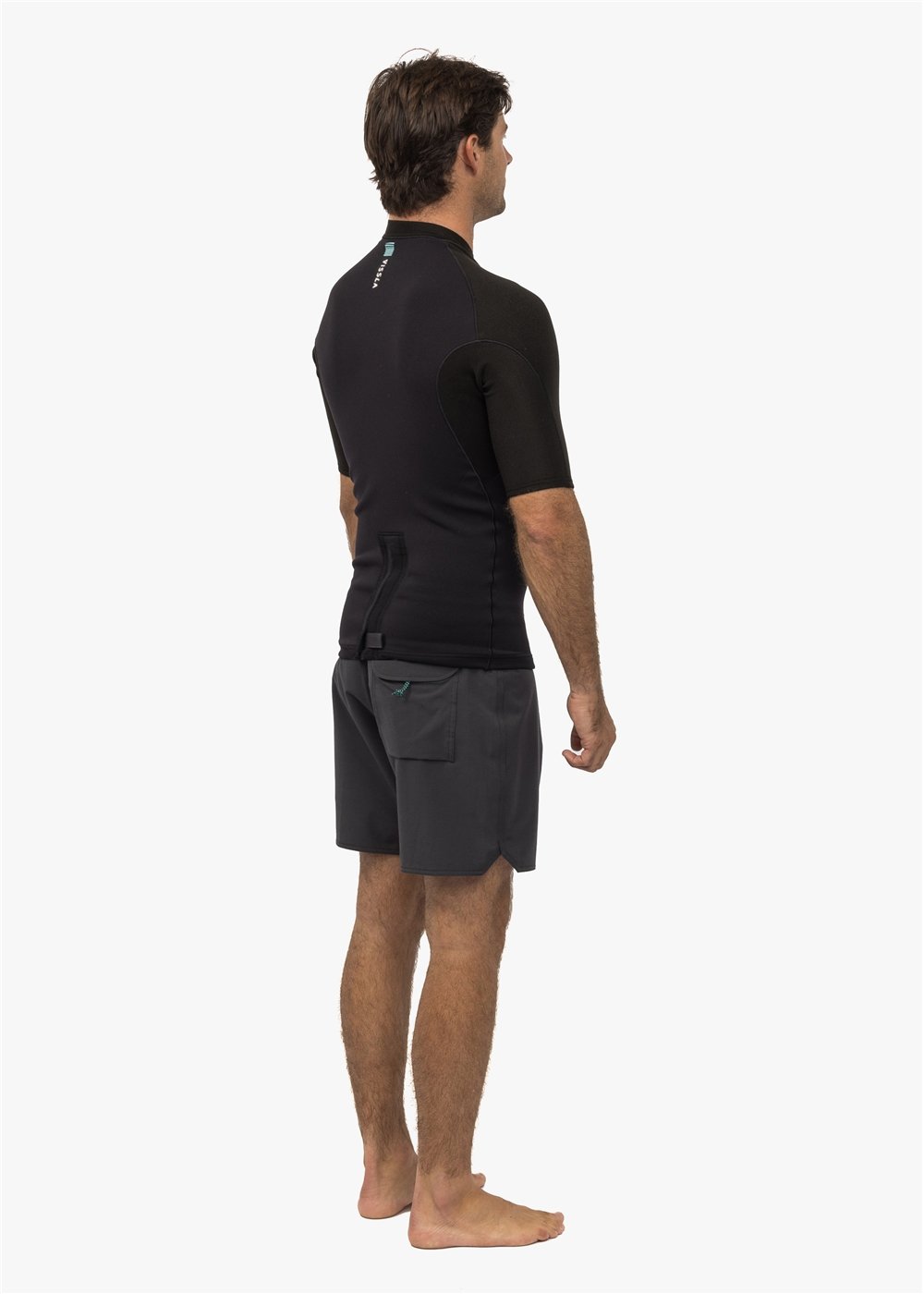 Vissla Men's 7 Seas 1mm Short Sleeve Wetsuit Jacket, Back Zip