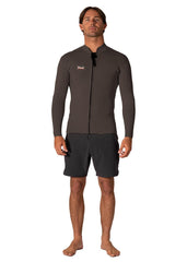 Vissla Men's Solid Sets 2mm Front Zip Wetsuit Jacket, Long Sleeve