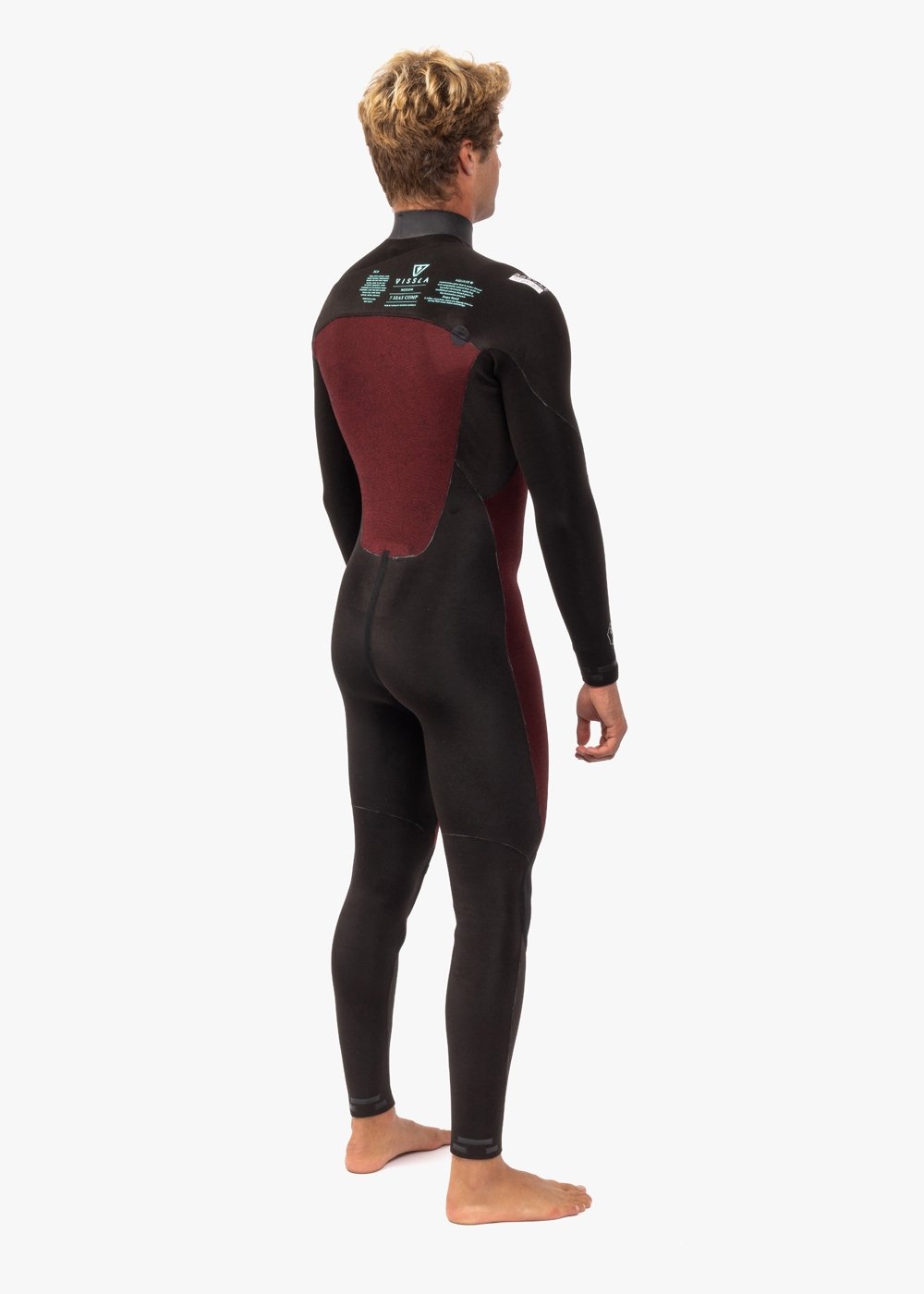 Vissla Men's 7 Seas Comp 2/2mm Chest Zip Wetsuit, Full Suit
