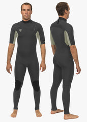Vissla Men's Natural Seas 2/2mm Short Sleeve Wetsuit, Full Suit