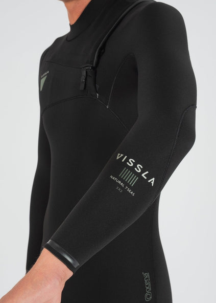 Vissla Men's Natural Seas 3/2mm Chest Zip Wetsuit, Full Suit, image 12