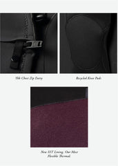 Vissla Men's 7 Seas Comp 4/3mm Chest Zip Wetsuit, Full Suit