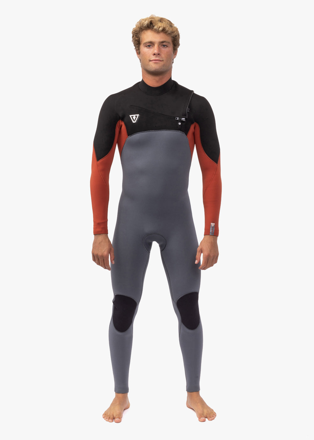 Vissla Men's 7 Seas Comp 4/3mm Chest Zip Wetsuit, Full Suit