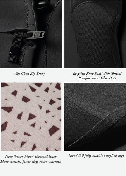 Vissla Men's High Seas II 3/2mm Chest Zip Wetsuit, Full Suit, image 8
