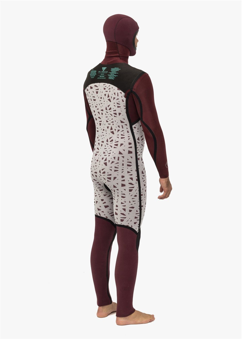 Vissla Men's New Seas 4/3mm Hooded Wetsuit, Full Suit