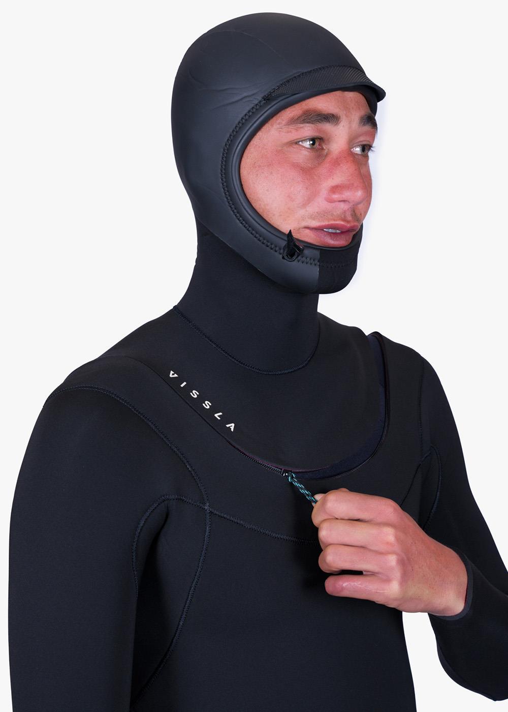 Vissla Men's New Seas 4/3mm Hooded Wetsuit, Full Suit