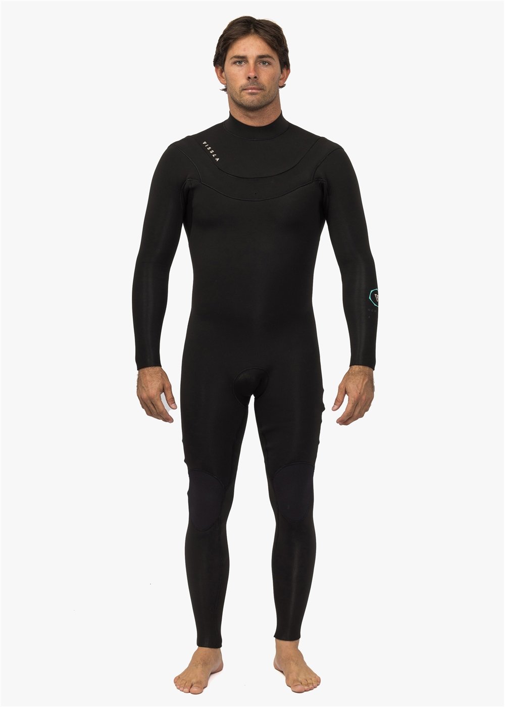 Vissla Men's New Seas 4/3mm V-Zip Wetsuit, Full Suit
