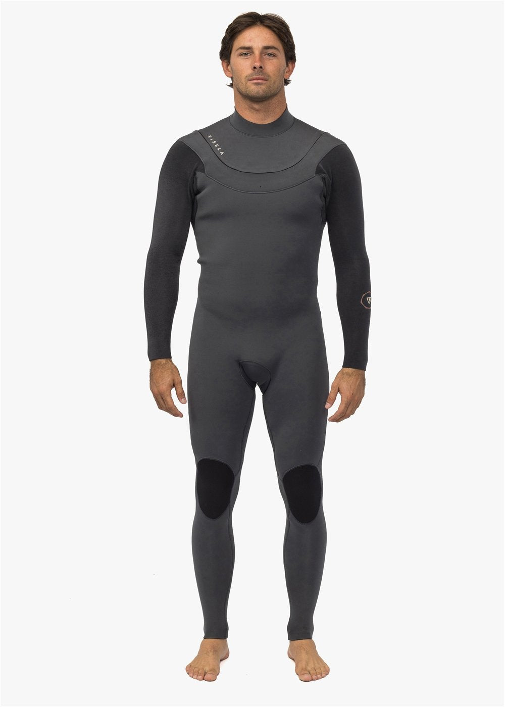 Vissla Men's New Seas 4/3mm V-Zip Wetsuit, Full Suit