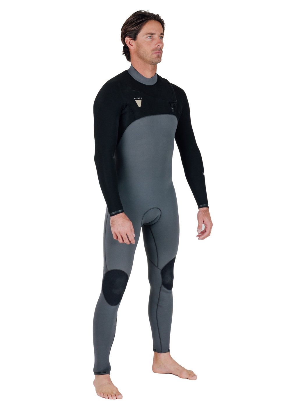 Vissla Men's Natural Seas 4/3mm Chest Zip Wetsuit, Full Suit