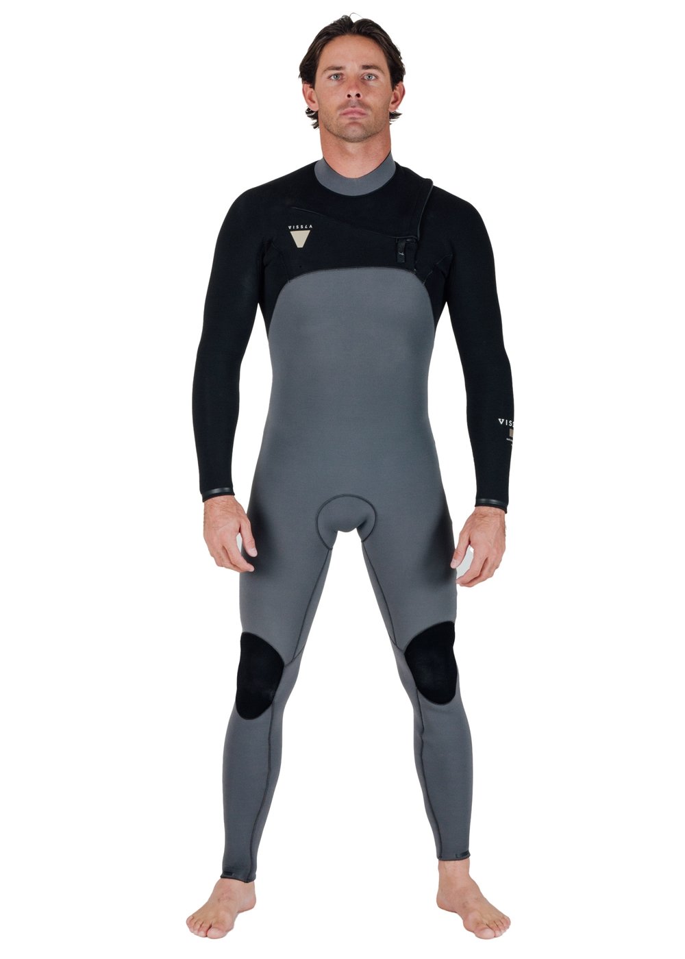 Vissla Men's Natural Seas 4/3mm Chest Zip Wetsuit, Full Suit