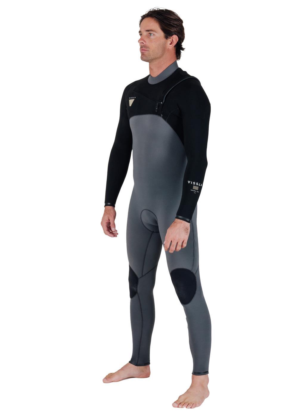 Vissla Men's Natural Seas 4/3mm Chest Zip Wetsuit, Full Suit