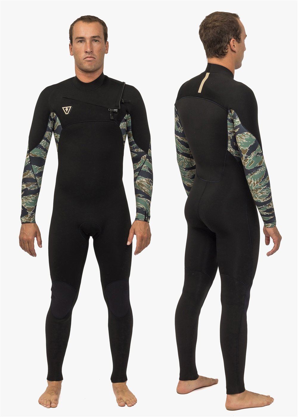 Vissla Men's 7 Seas Comp 4/3mm Chest Zip Wetsuit, Full Suit