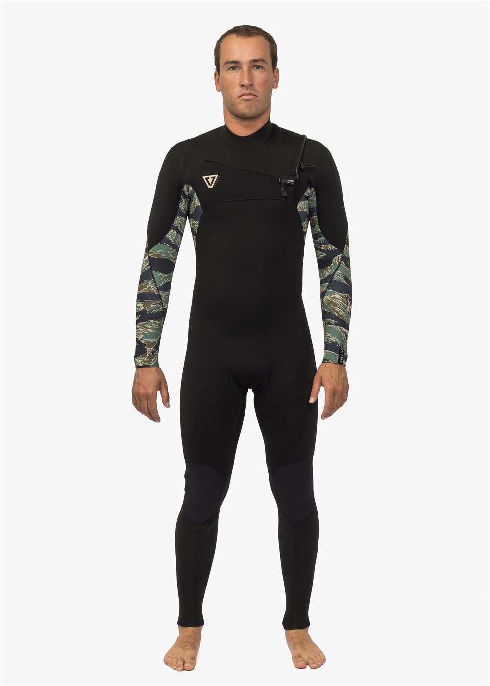 Vissla Men's 7 Seas Comp 4/3mm Chest Zip Wetsuit, Full Suit