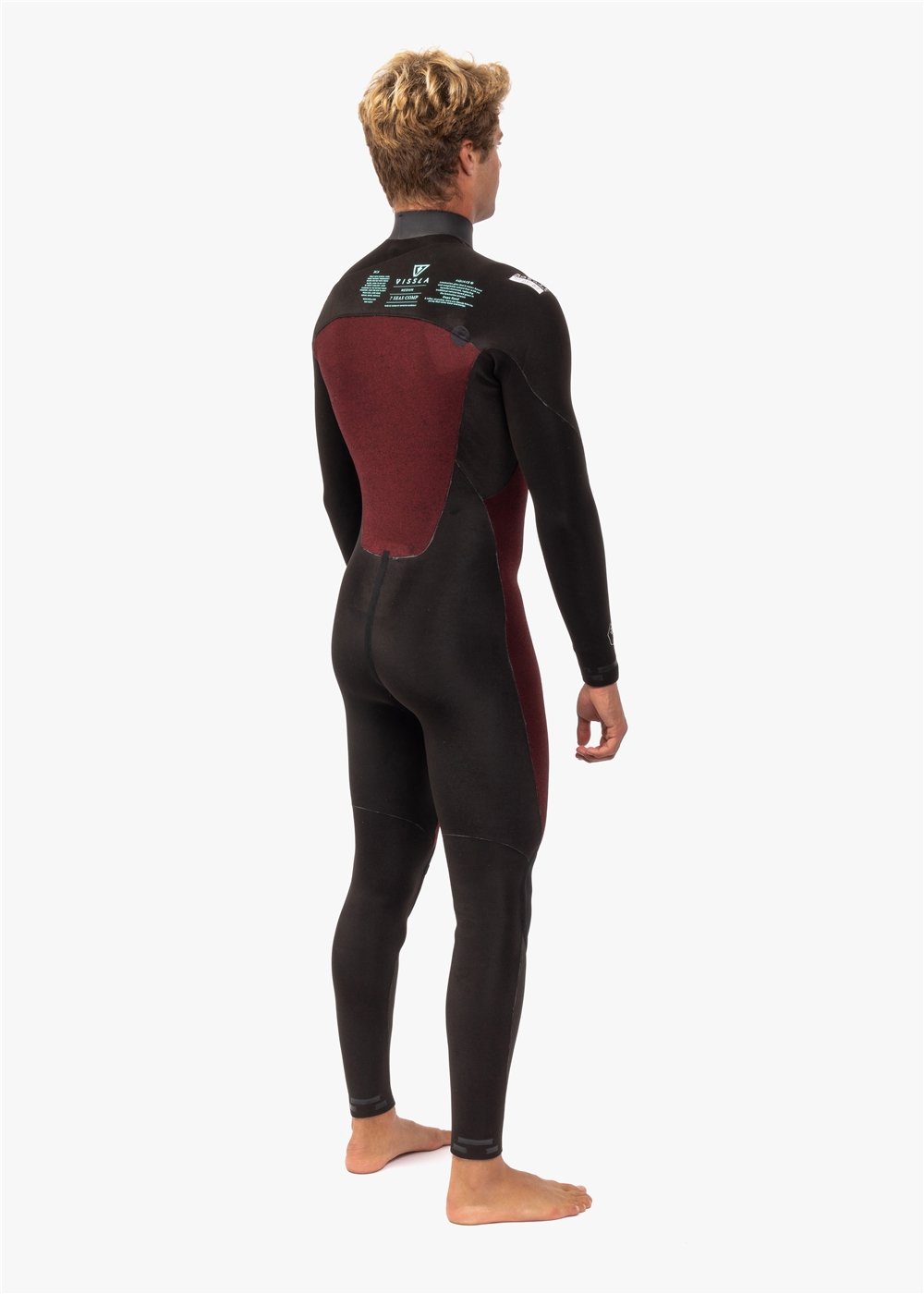 Vissla Men's 7 Seas Comp 4/3mm Chest Zip Wetsuit, Full Suit
