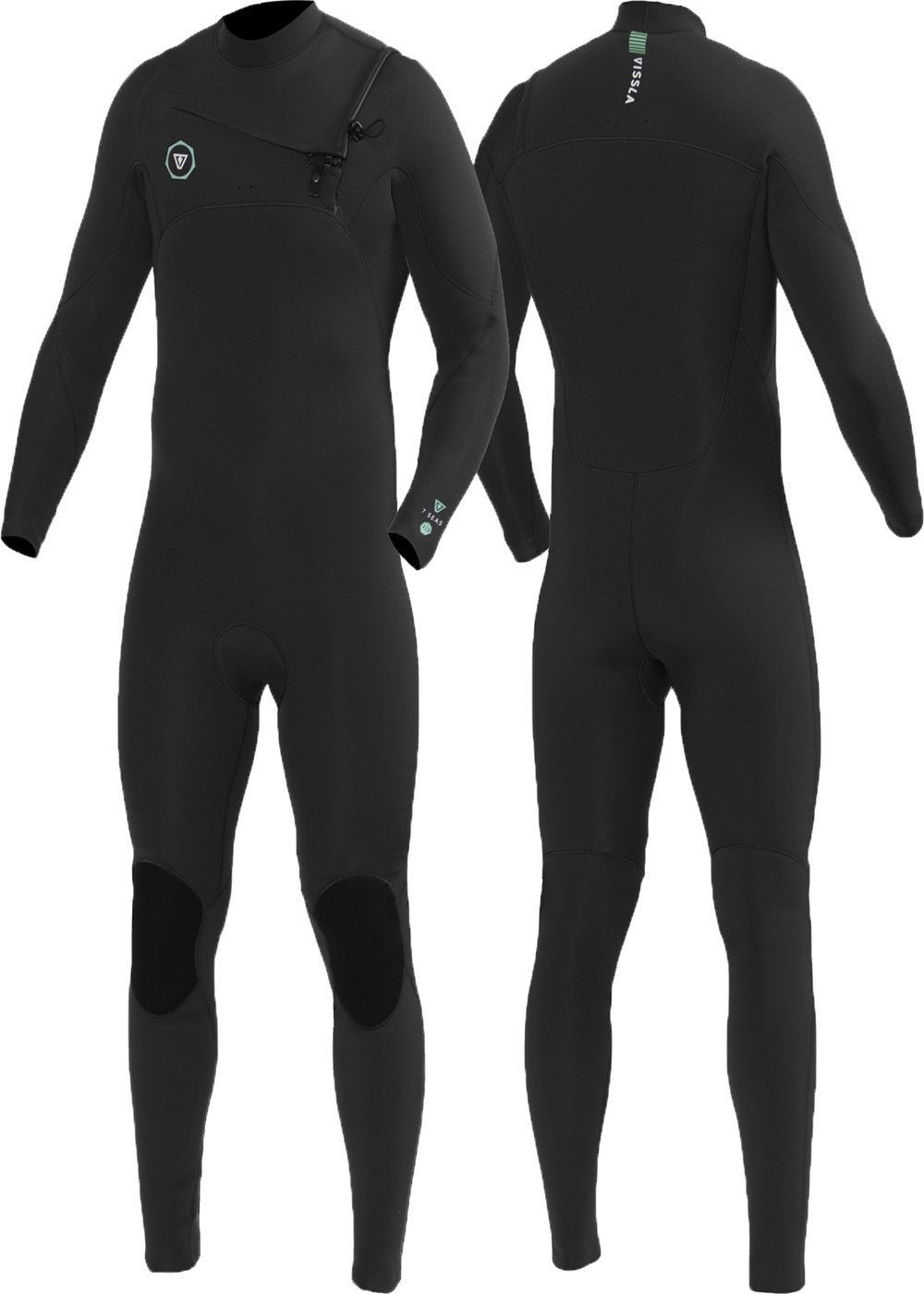Vissla Men's 7 Seas 5/4mm Chest Zip Wetsuit, Full Suit