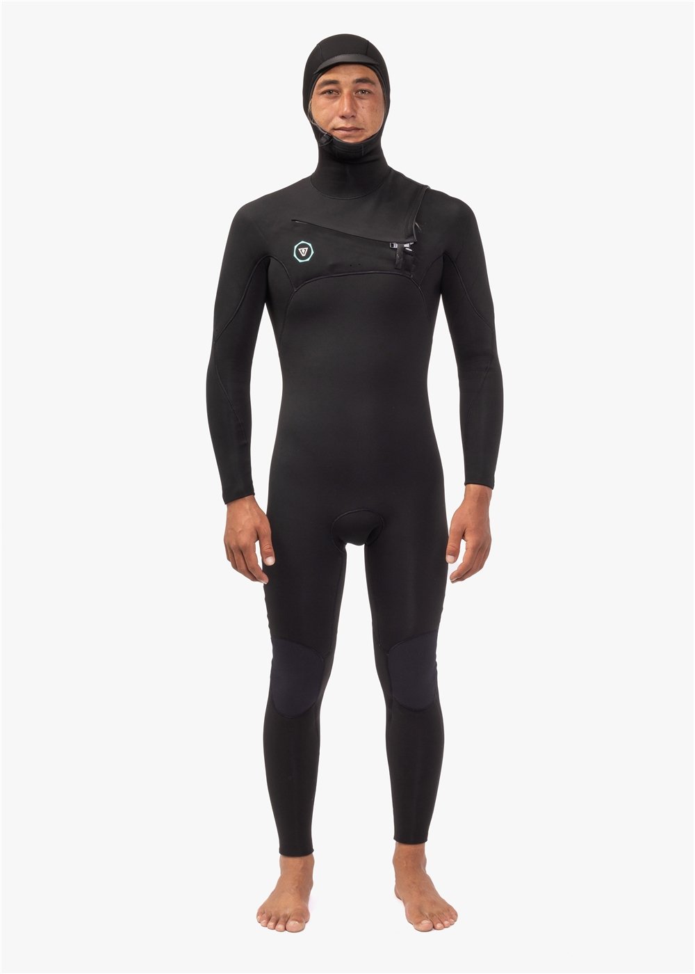 Vissla Men's 7 Seas 5/4/3mm Hooded Chest Zip Wetsuit, Full Suit