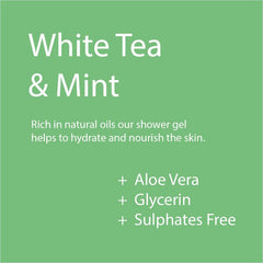 White Tea & Mint Body Wash 250ml – Natural, Vegan, Made in the UK