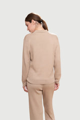 Ribbed Lounge Jumper – Pima Cotton & Baby Alpaca, Polo Collar