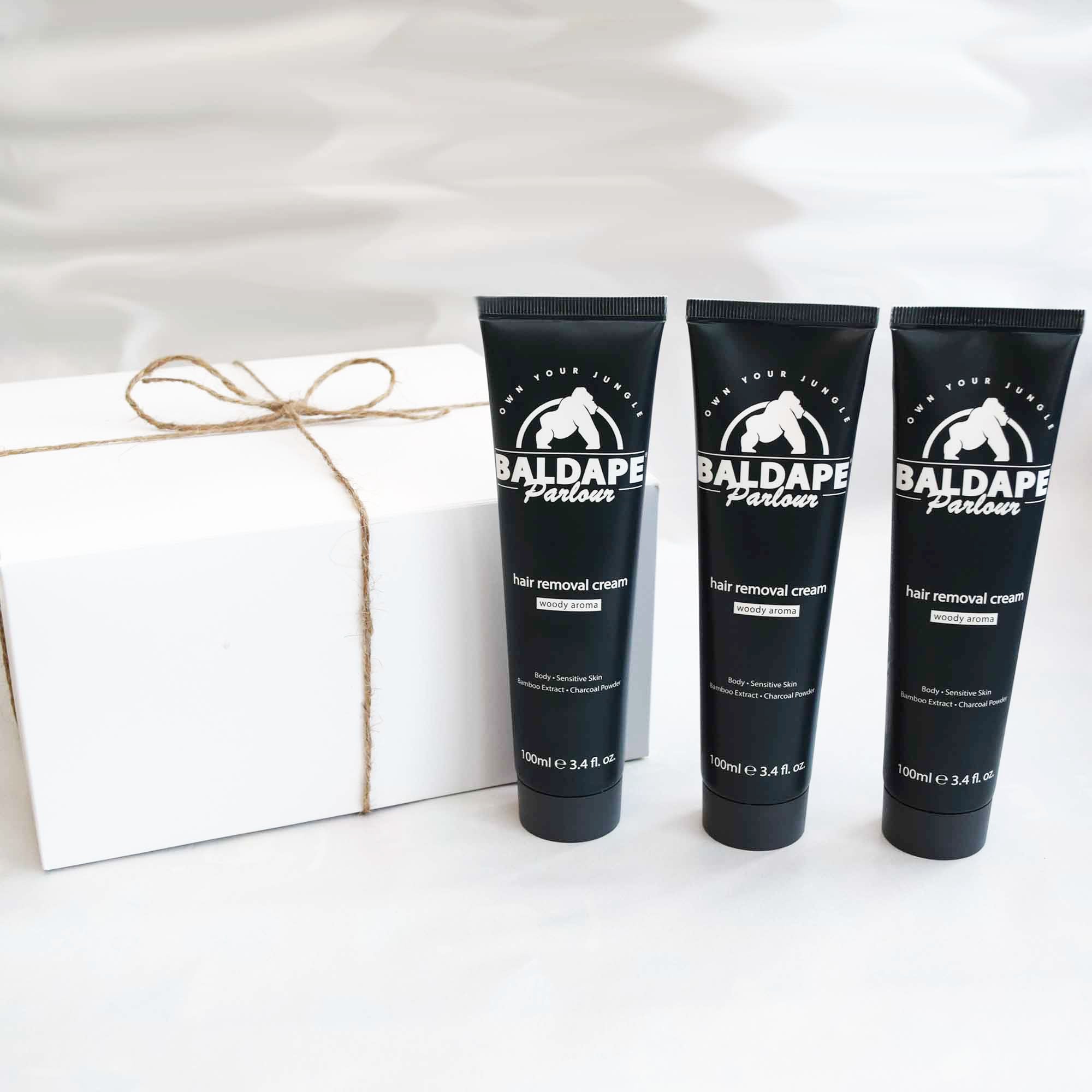 Charcoal Hair Removal Cream Trio – 3 Pack for Men, All Body