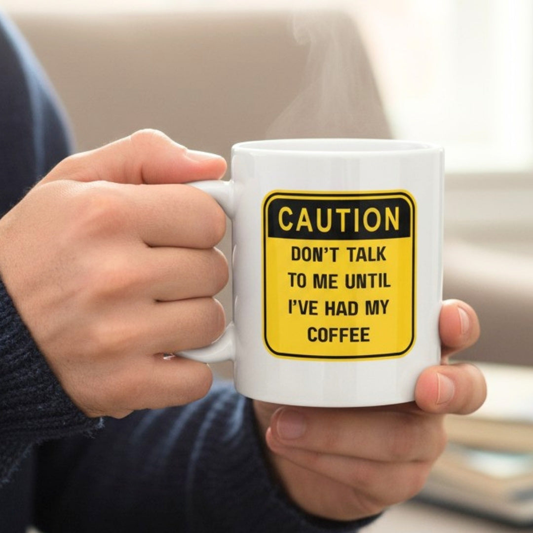Personalised Don't Talk To Me Until I've Had Coffee Mug