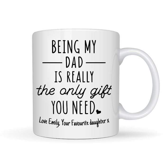 Personalised Thank You for Being My Dad Mug, image 2