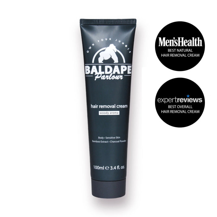 Charcoal Hair Removal Cream for Men, All Body, Works in 3, 7 Minutes