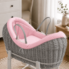 Wicker Deluxe Pod Moses Basket with Stand – Newborn Basket