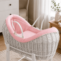 Wicker Deluxe Pod Moses Basket with Stand – Newborn Basket