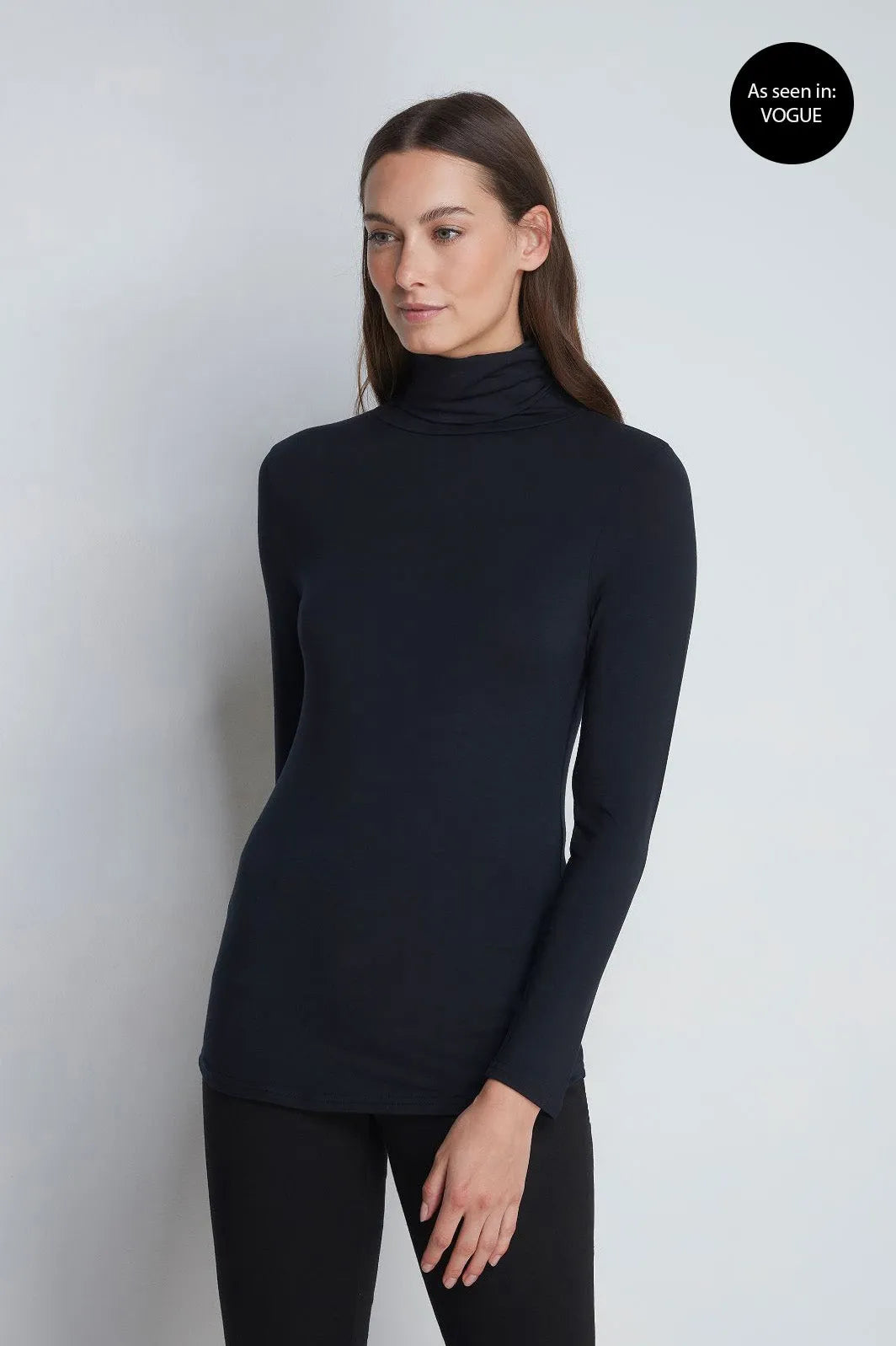 Women's Roll Neck Top – Micro Modal, Six Colours, UK 8-18
