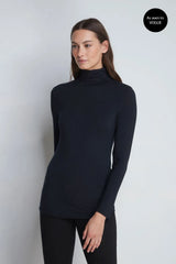 Women's Roll Neck Top – Micro Modal, Six Colours, UK 8-18