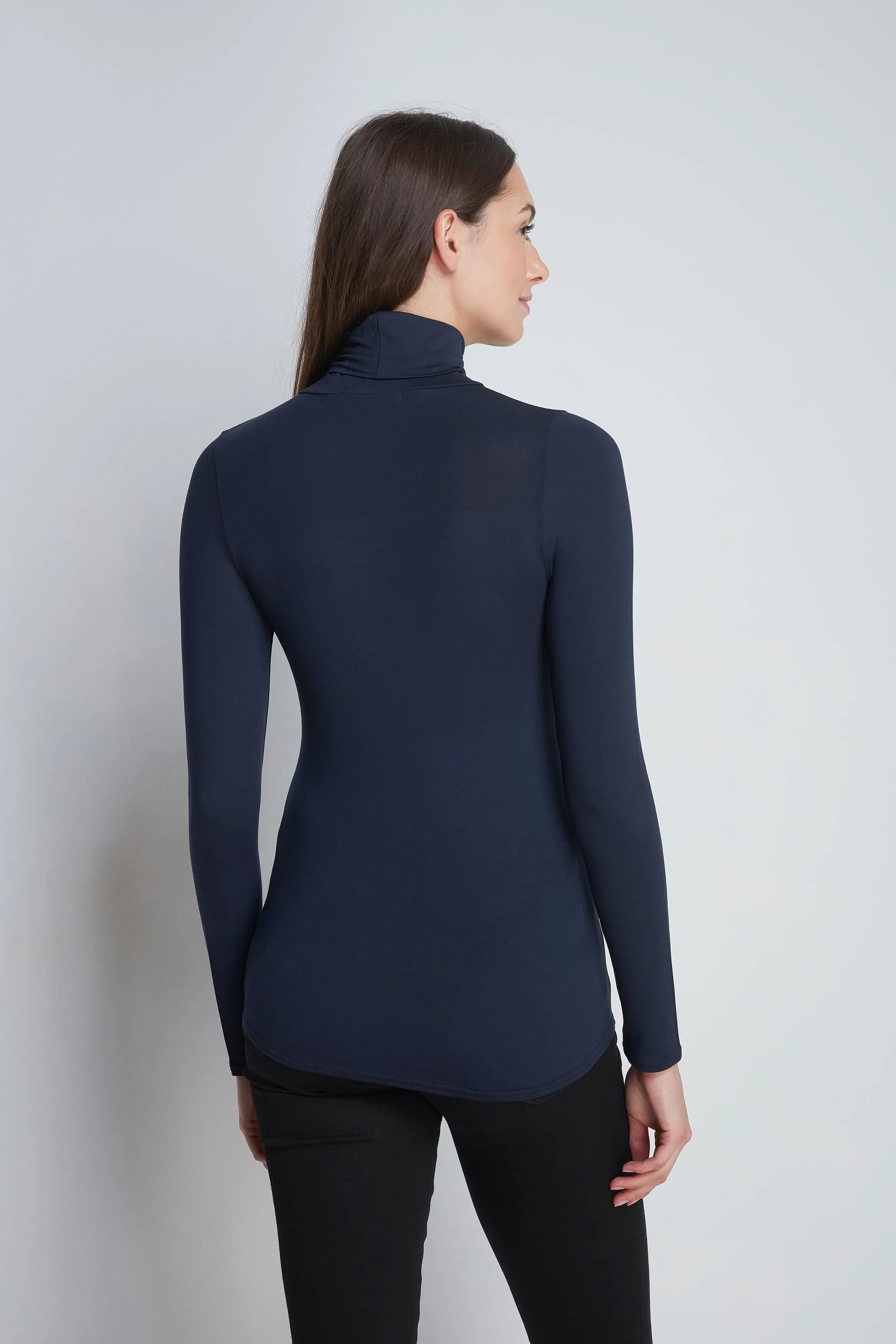 Women's Roll Neck Top – Micro Modal, Six Colours, UK 8-18