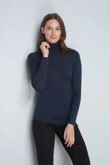 Women's Roll Neck Top – Micro Modal, Six Colours, UK 8-18