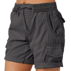 Women's Plus-Size Cargo Shorts – Loose-Fit Summer Hiking Shorts with Pockets