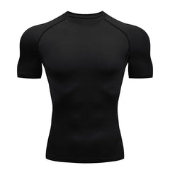 Men’s Compression Running T-Shirt – Quick-Dry Tight-Fit Gym & Training Top