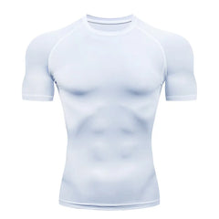 Men’s Compression Running T-Shirt – Quick-Dry Tight-Fit Gym & Training Top