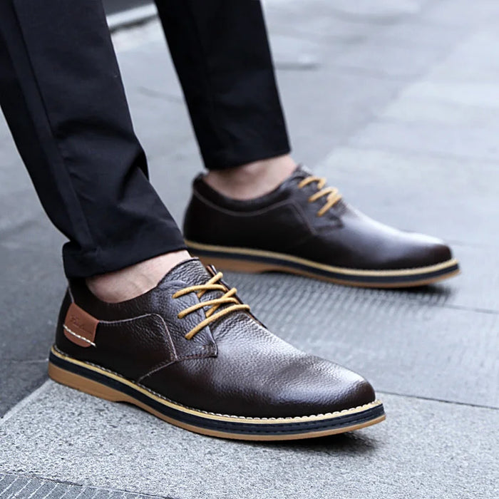 Italian Elegance Men's Leather Oxfords, image 2