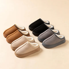 Women's Fluffy Faux Fur Slippers, Non-Slip Sole