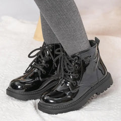 Kids' Waterproof Lace-Up Boots with Zip