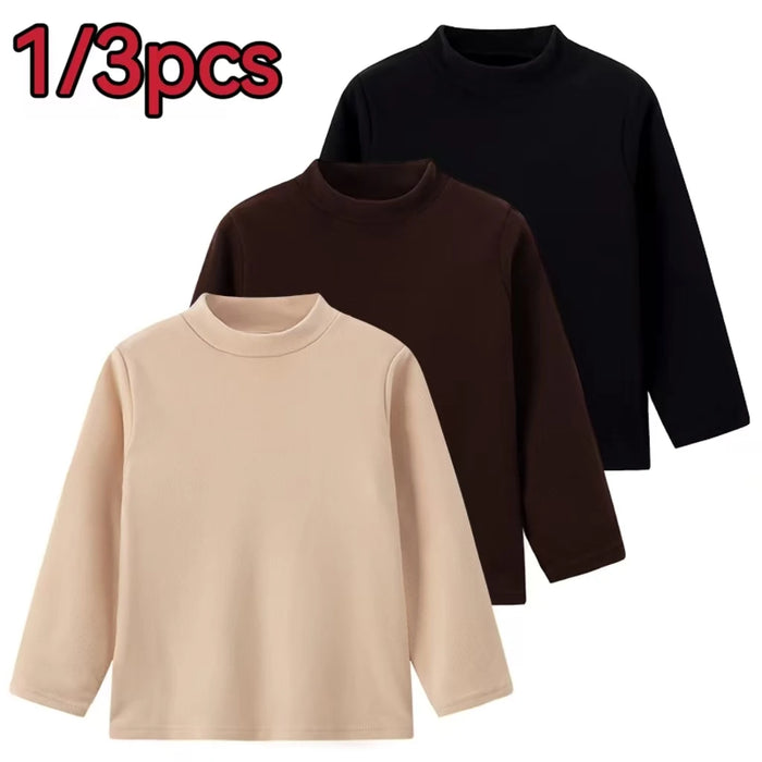 Kids’ Soft Knit Long-Sleeve T-Shirt, Autumn & Winter Essential