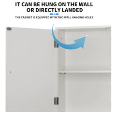 BRIEFNESS Wall & Floor Storage Cabinet – Adjustable Double-Door Unit