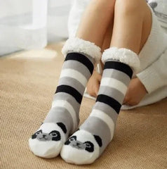 Women's Christmas Fluffy Slipper Socks