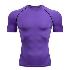 Men’s Compression Running T-Shirt – Quick-Dry Tight-Fit Gym & Training Top