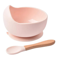 Silicone Suction Weaning Bowl and Spoon Set, 2 Piece