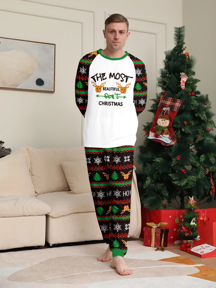 Festive Family Pyjama Set with Fun Holiday Prints