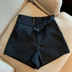 Women's High-Waisted A-Line Shorts – Slim Fit Casual Elegance