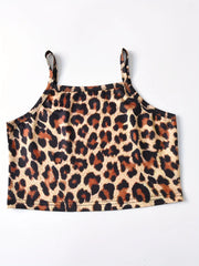 Girls' Leopard Print Satin Pyjama Set – 3-Piece Loungewear for All Seasons