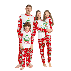 Festive Family Pyjama Set with Reindeer & Xmas Tree Print